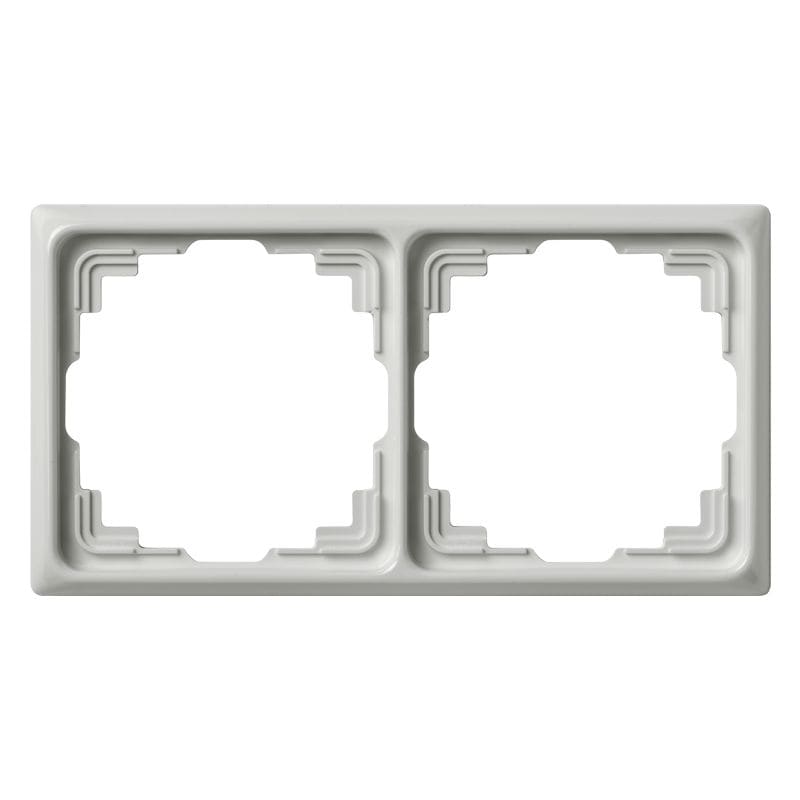 Jung - Cadre de fintion 2 postes goulotte / Série CD 500 Gris clair