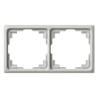 Jung - Cadre de fintion 2 postes goulotte / Série CD 500 Gris clair