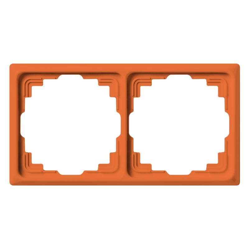 Jung - Cadre de fintion 2 postes goulotte / Série CD 500 Orange