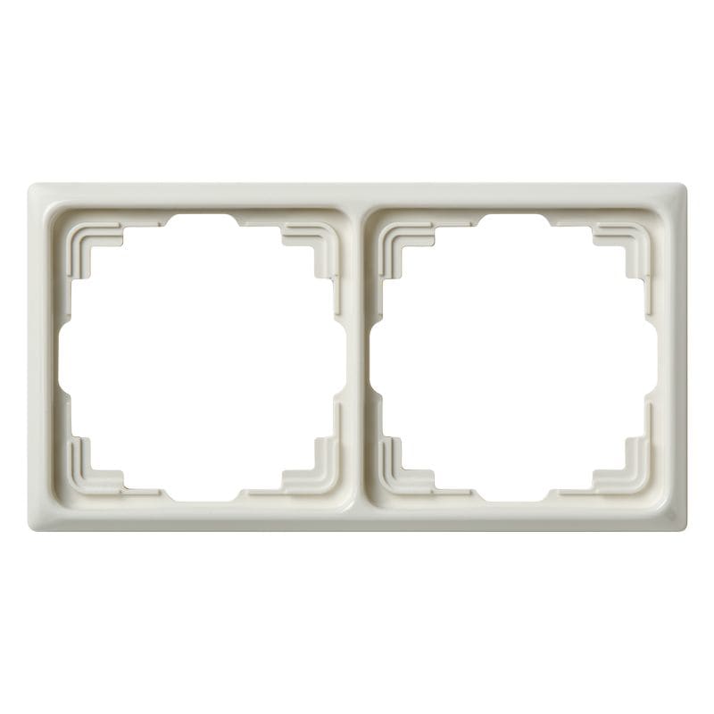 Jung - Cadre de fintion 2 postes goulotte / Série CD 500 Ivoire
