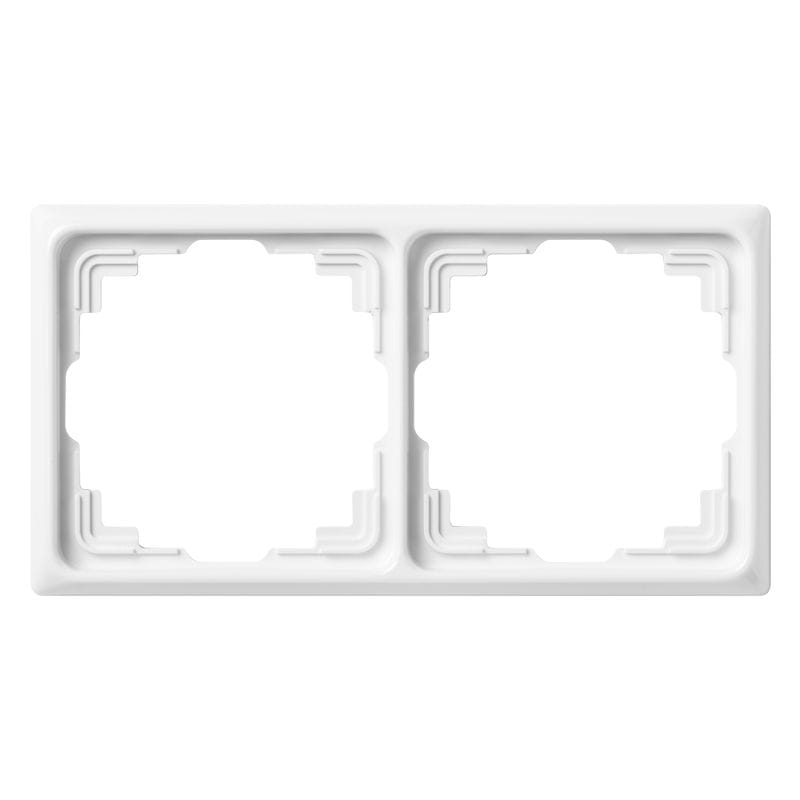 Jung - Cadre de fintion 2 postes goulotte / Série CD 500 Blanc