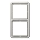 Jung - Cadre de fintion 2 postes / Série CD 500 Gris clair