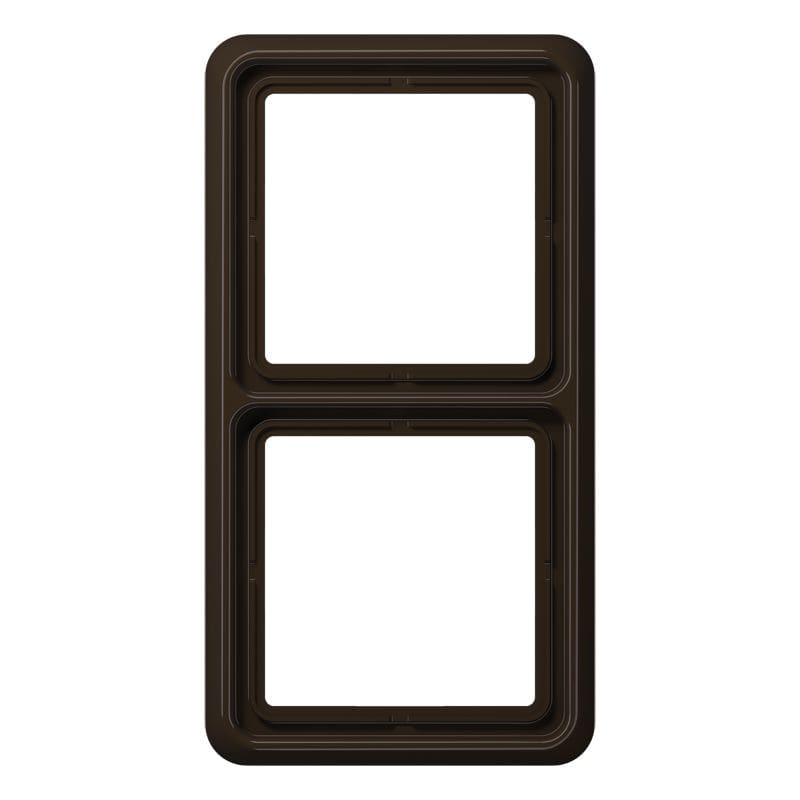 Jung - Cadre de fintion 2 postes / Série CD 500 Brun IP44