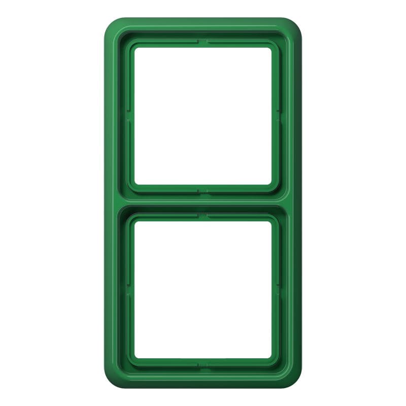 Jung - Cadre de fintion 2 postes / Série CD 500 Vert IP44