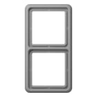 Jung - Cadre de fintion 2 postes / Série CD 500 Gris IP44