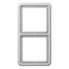 Jung - Cadre de fintion 2 postes / Série CD 500 Gris clair IP44