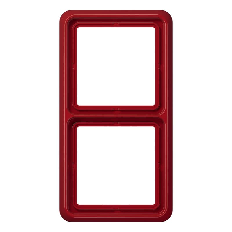 Jung - Cadre de fintion 2 postes / Série CD 500 Rouge IP44