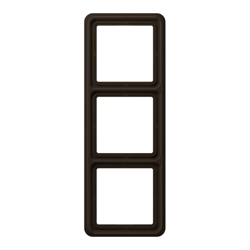 Jung - Cadre de fintion 3 postes / Série CD 500 Brun