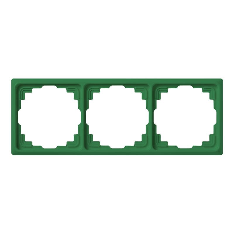 Jung - Cadre de fintion 3 postes goulotte / Série CD 500 Vert