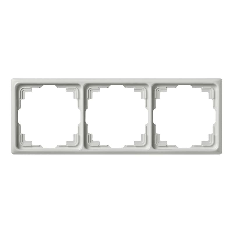 Jung - Cadre de fintion 3 postes goulotte / Série CD 500 Gris clair