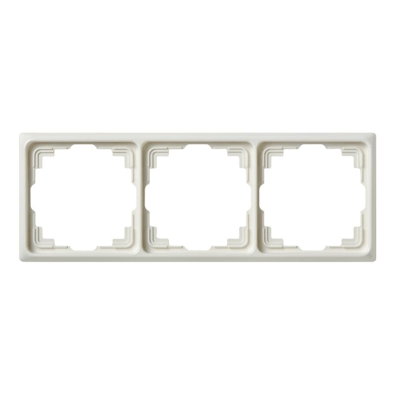 Jung - Cadre de fintion 3 postes goulotte / Série CD 500 Ivoire