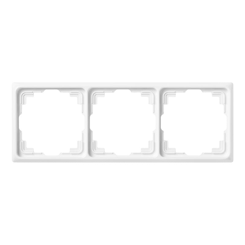 Jung - Cadre de fintion 3 postes goulotte / Série CD 500 Blanc