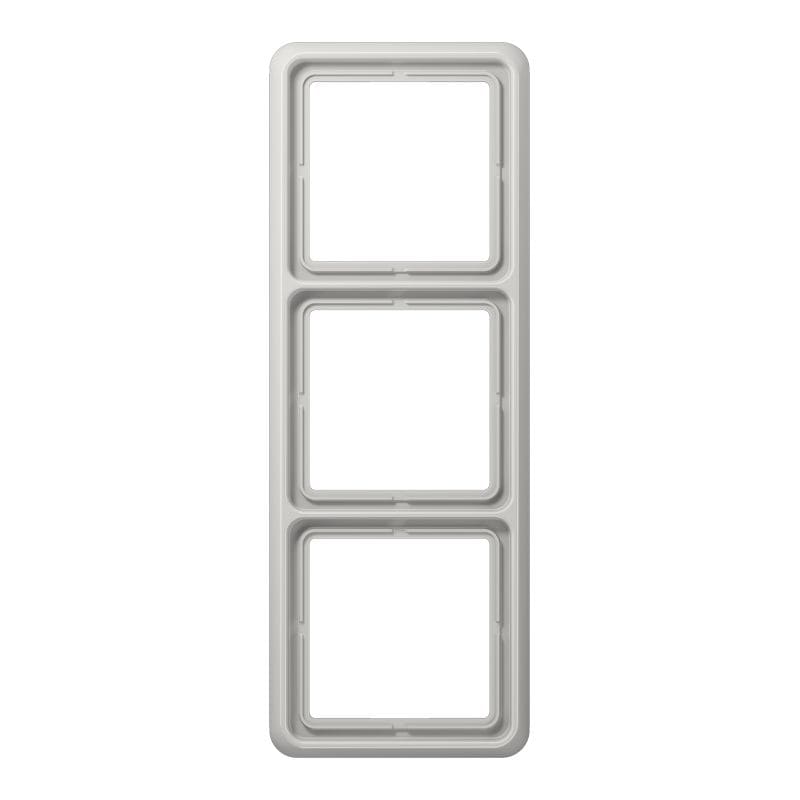 Jung - Cadre de fintion 3 postes / Série CD 500 Gris clair