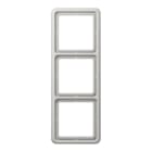 Jung - Cadre de fintion 3 postes / Série CD 500 Gris clair