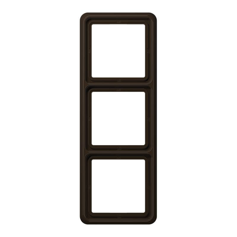 Jung - Cadre de fintion 3 postes / Série CD 500 Brun IP44