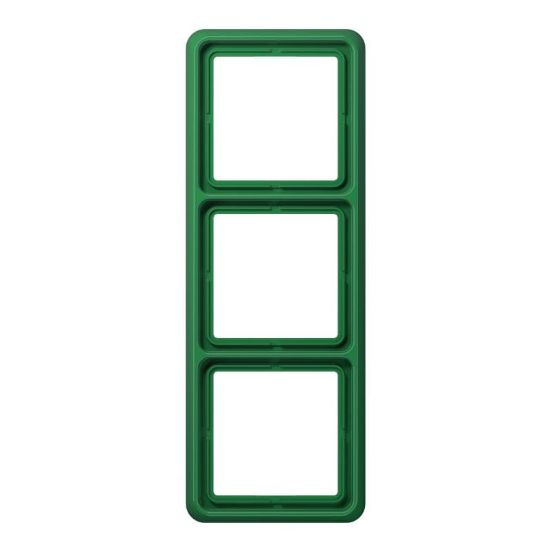 Jung - Cadre de fintion 3 postes / Série CD 500 Vert IP44