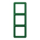 Jung - Cadre de fintion 3 postes / Série CD 500 Vert IP44