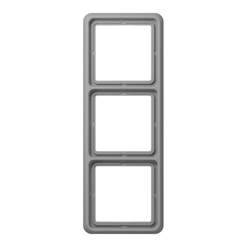 Jung - Cadre de fintion 3 postes / Série CD 500 gris IP44