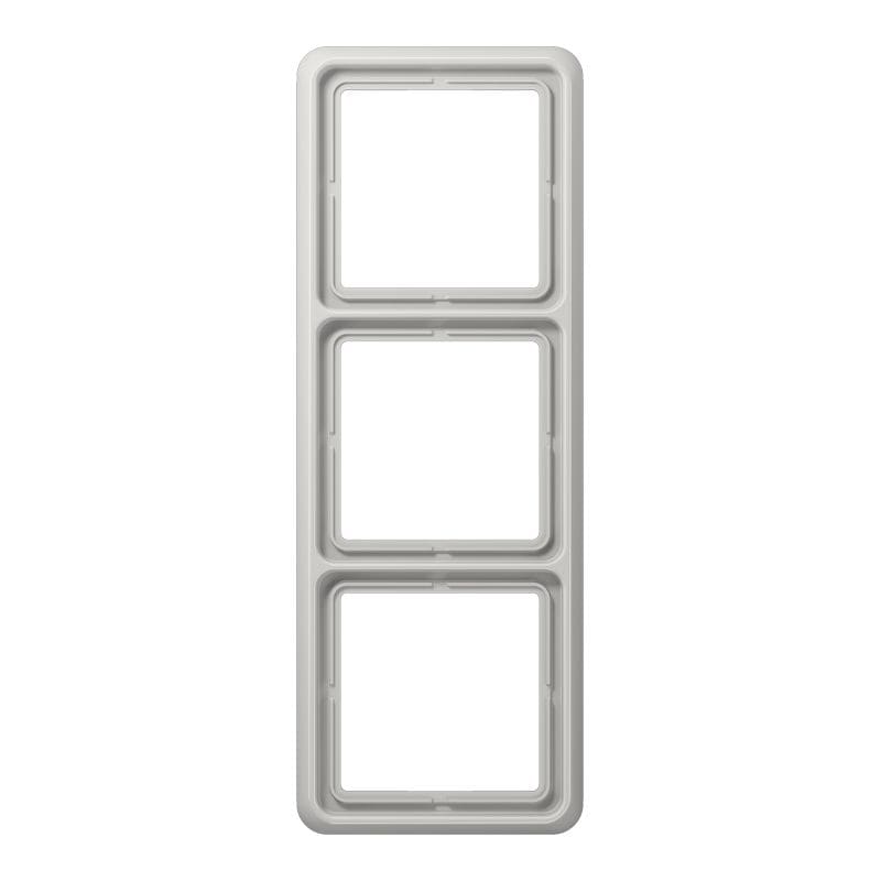 Jung - Cadre de fintion 3 postes / Série CD 500 Gris clair IP44