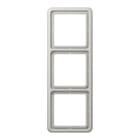 Jung - Cadre de fintion 3 postes / Série CD 500 Gris clair IP44