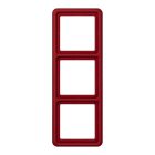 Jung - Cadre de fintion 3 postes / Série CD 500 Rouge IP44