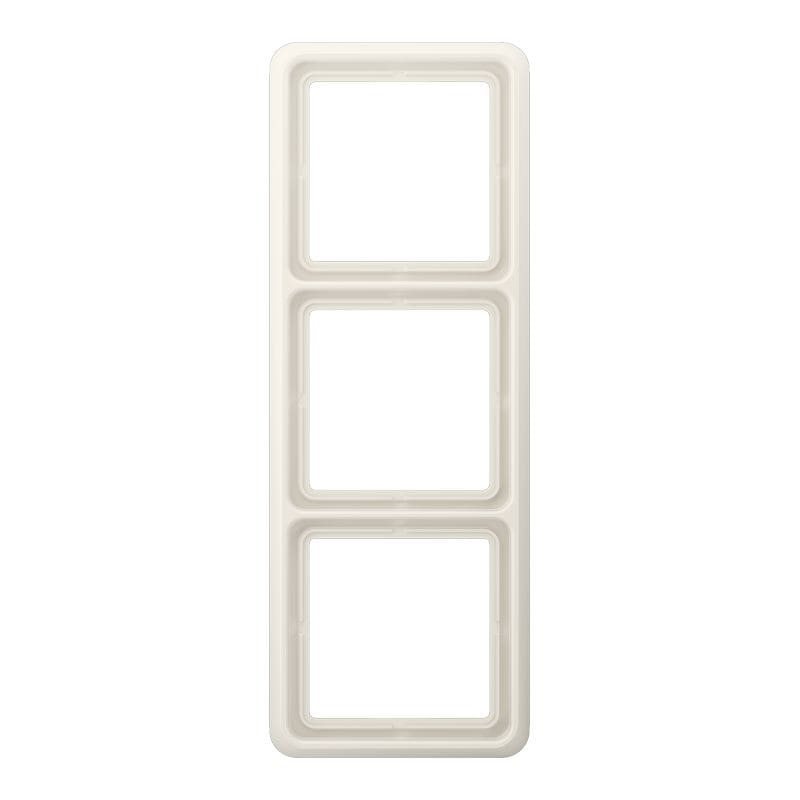 Jung - Cadre de fintion 3 postes / Série CD 500 Ivoire IP44