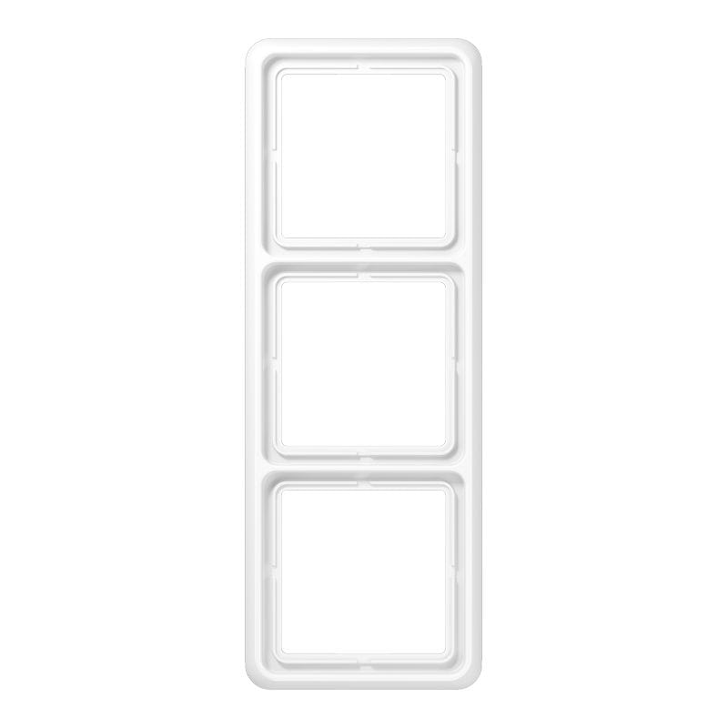 Jung - Cadre de fintion 3 postes / Série CD 500 Blanc IP44