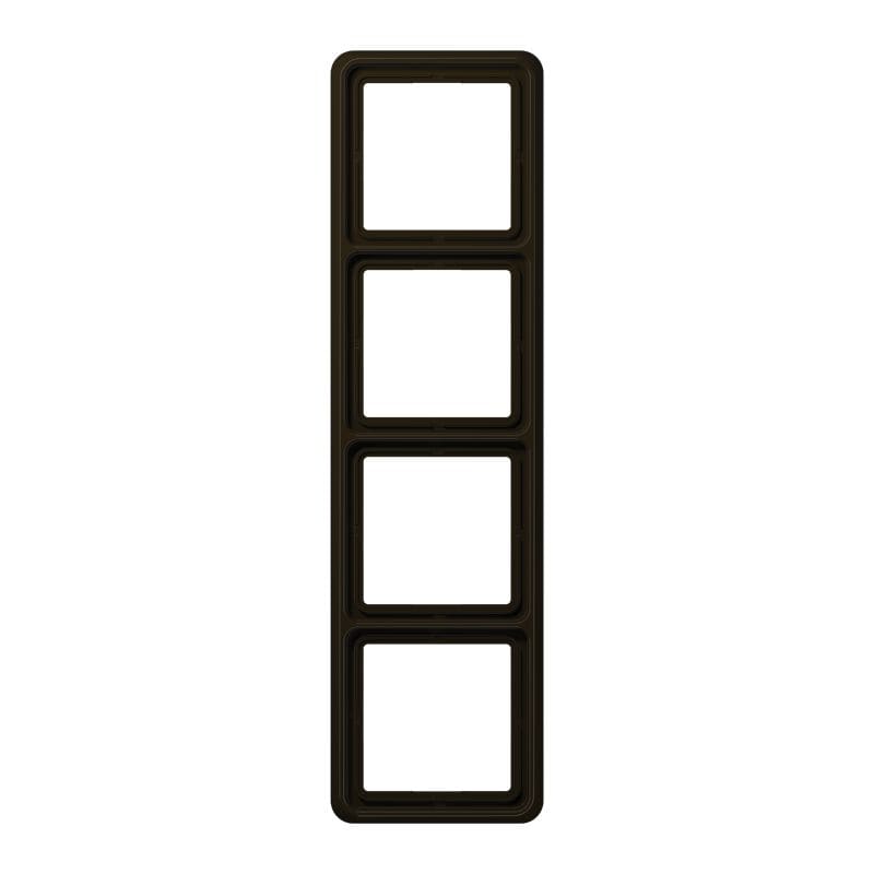 Jung - Cadre de fintion 4 postes / Série CD 500 Brun