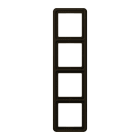 Jung - Cadre de fintion 4 postes / Série CD 500 Brun