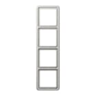 Jung - Cadre de fintion 4 postes / Série CD 500 Gris clair