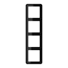 Jung - Cadre de fintion 4 postes / Série CD 500 Noir