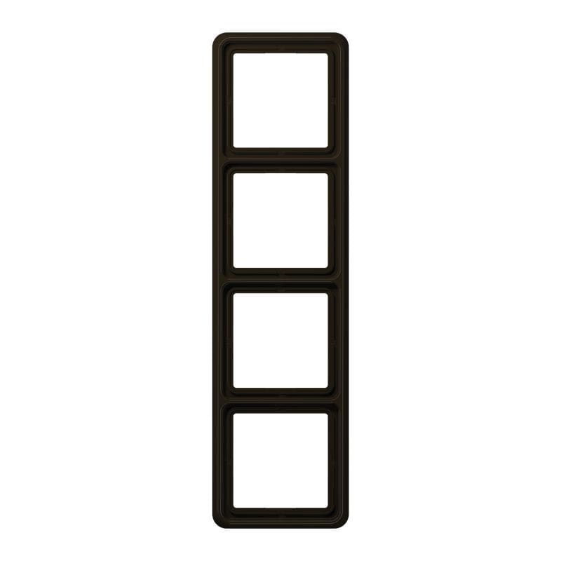 Jung - Cadre de fintion 4 postes / Série CD 500 Brun IP44