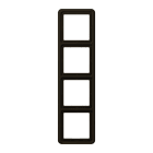 Jung - Cadre de fintion 4 postes / Série CD 500 Brun IP44