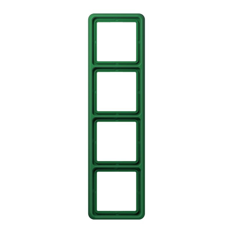 Jung - Cadre de fintion 4 postes / Série CD 500 Vert IP44