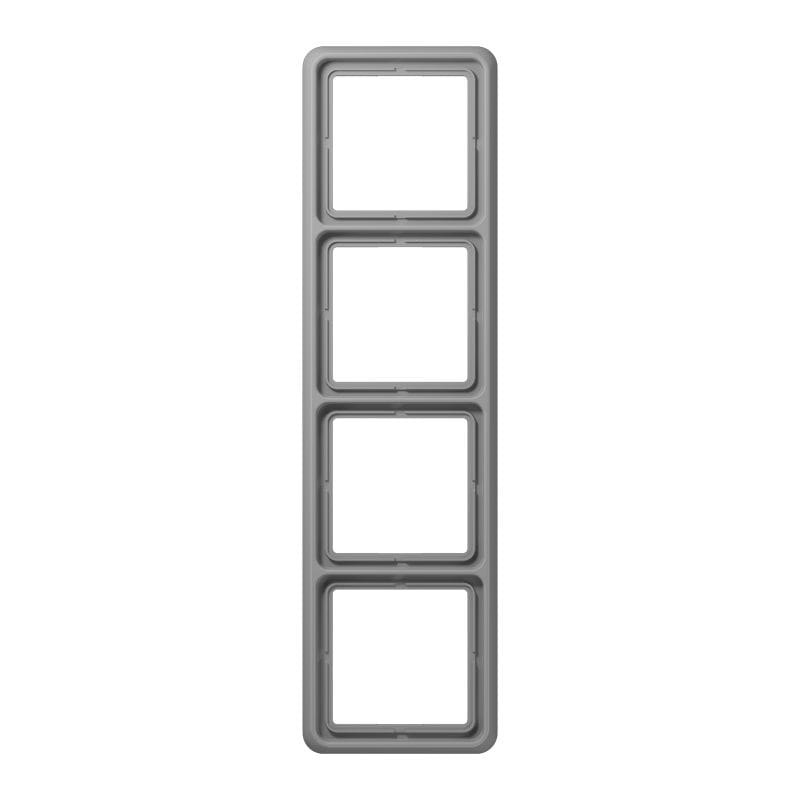 Jung - Cadre de fintion 4 postes / Série CD 500 Gris IP44