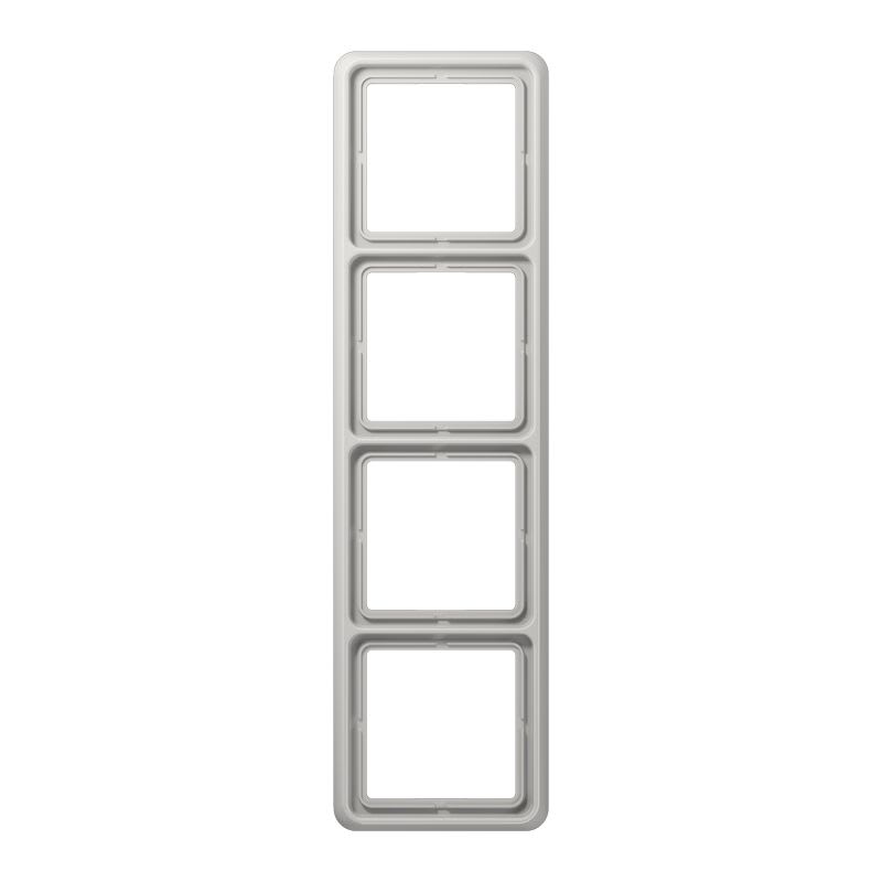 Jung - Cadre de fintion 4 postes / Série CD 500 Gris clair IP44