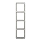 Jung - Cadre de fintion 4 postes / Série CD 500 Gris clair IP44