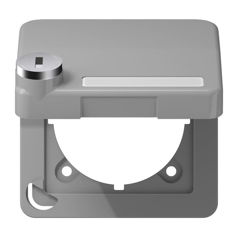 Jung - Enjoliveur couvercle avec serrure / CD 500 Gris