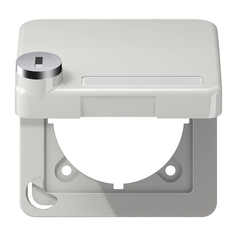 Jung - Enjoliveur couvercle avec serrure / CD 500 Gris clair