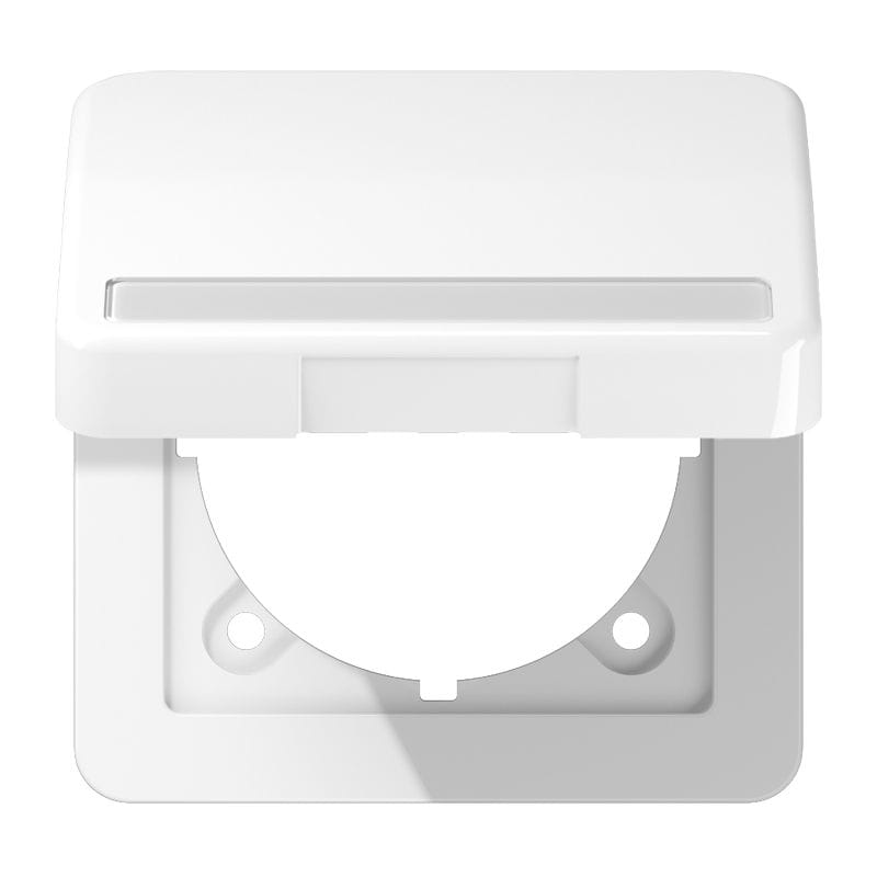 Jung - Enjoliveur couvercle  porte étiquette / CD 500 IP44 Blanc