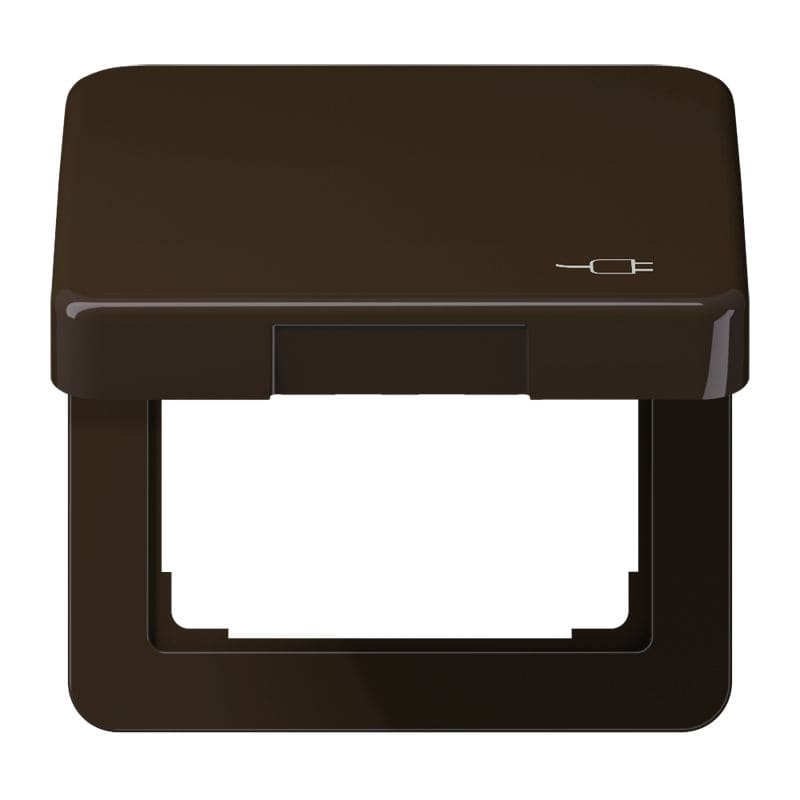 Jung - Enjoliveur couvercle symbole prise / Série CD 500 Brun