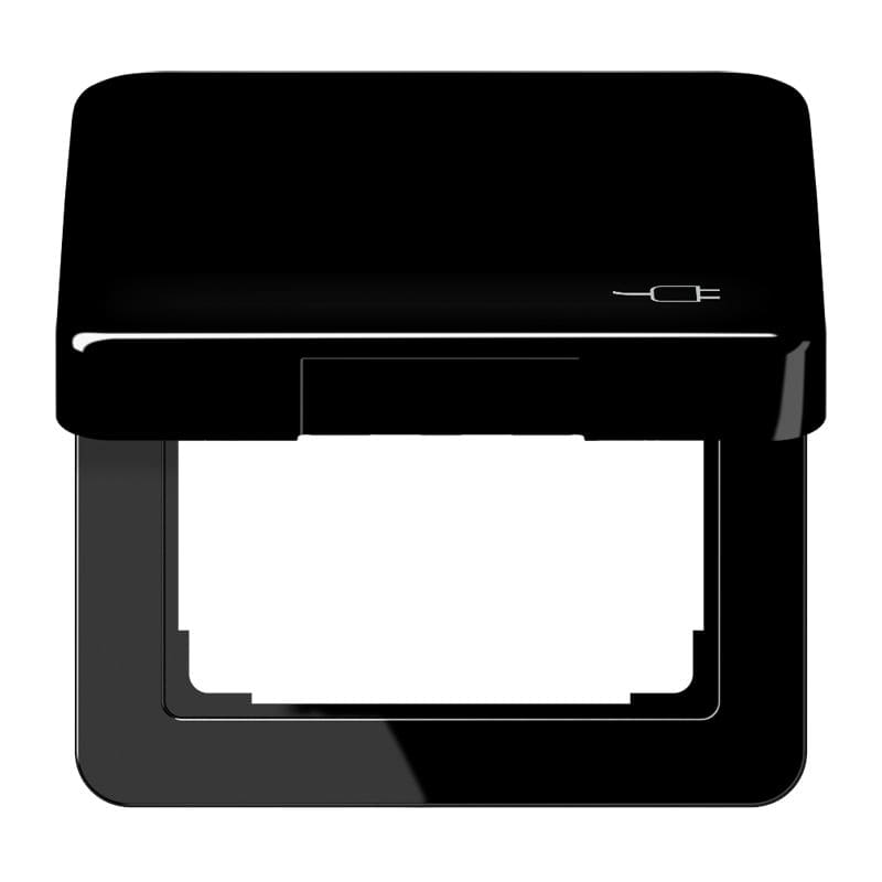 Jung - Enjoliveur couvercle symbole prise / Série CD 500 Noir