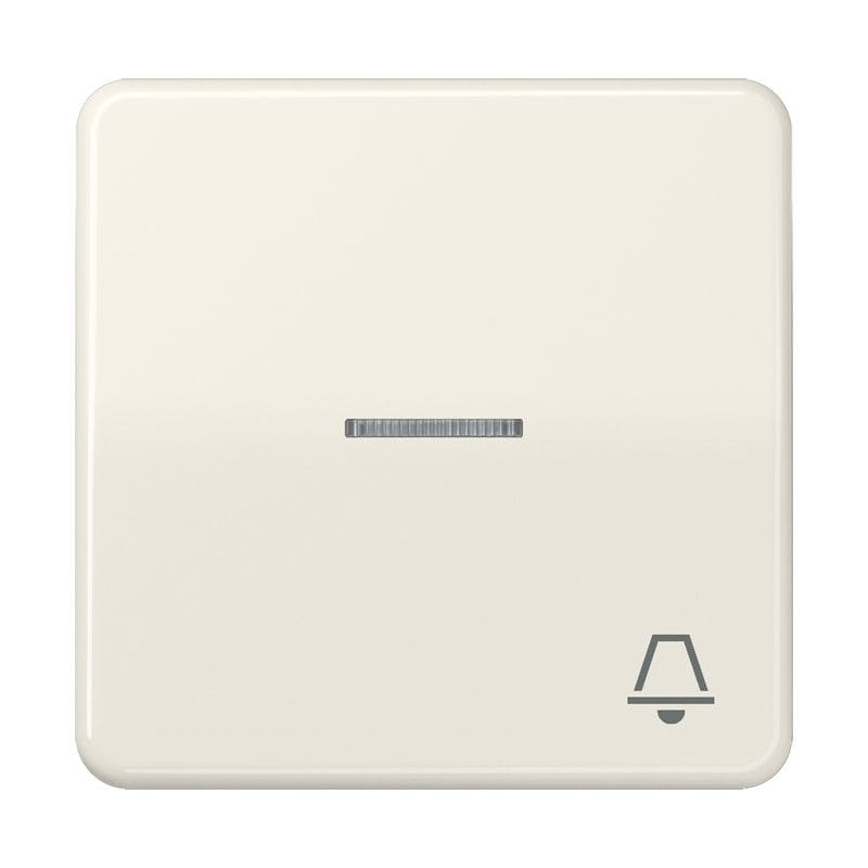 Jung - Enjoliveur avec symb "sonnerie" à voyant / CD 500 Ivoire