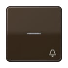 Jung - Enjoliveur avec symb "sonnerie" à voyant / CD 500 Brun