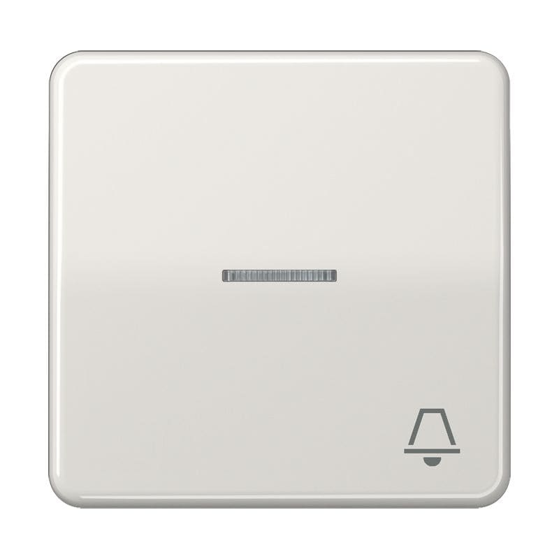 Jung - Enjoliveur avec symb "sonnerie" à voyant / CD 500 Gris clair