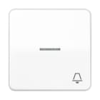 Jung - Enjoliveur avec symb "sonnerie" à voyant / CD 500 Blanc