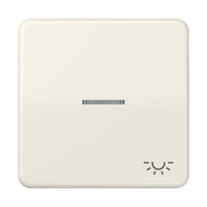 Jung - Enjoliveur avec symb "lumière" à voyant / CD 500 Ivoire