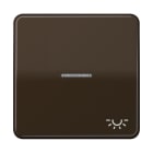 Jung - Enjoliveur avec symb "lumière" à voyant / CD 500 Brun