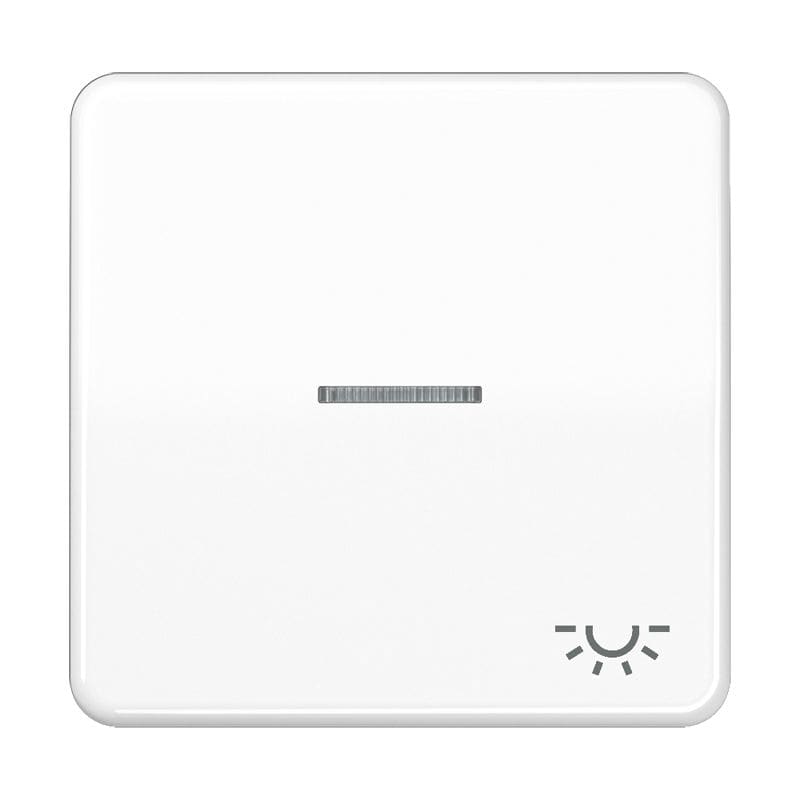 Jung - Enjoliveur avec symb "lumière" à voyant / CD 500 Blanc