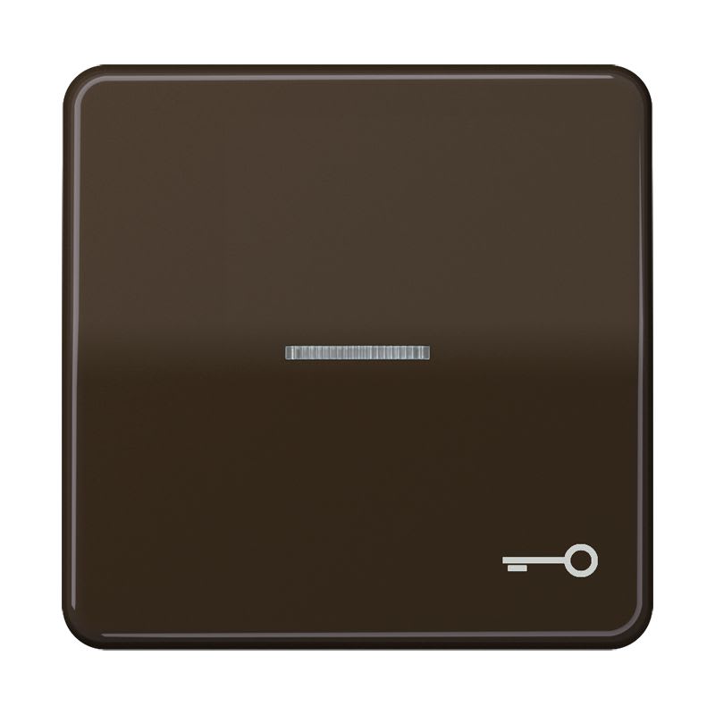 Jung - Enjoliveur avec symb "gâche" à voyant / CD 500 Brun